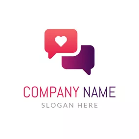 Facebook Logo Sweet Pink Love logo design