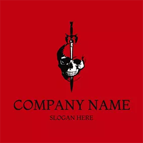 Design Logo Sword Skull Dead logo design