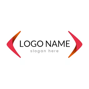 ブームのロゴ Symmetrical Boomerang logo design