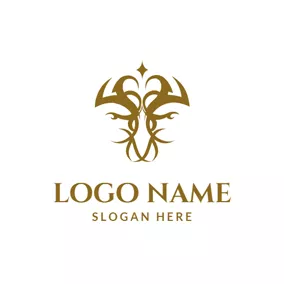 Golden Logo Symmetry Special Tribe Symbol logo design