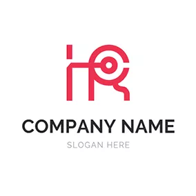 Logotipo H Target Circle Letter H R logo design