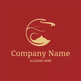 Design Logo Teapot Smog Abstract Chinese logo design