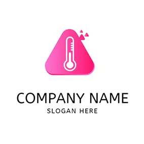 Cold Logo Temperature Gradient Triangle logo design