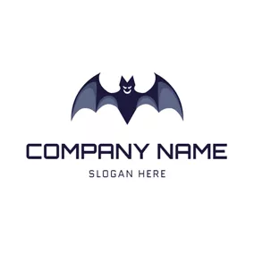 Logotipo De Eje Terrible Black Bat Icon logo design