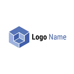 Logotipo De Elemento Three Dimensional Polygon Icon logo design