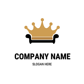 Golden Logo Throne Crown Royal logo design