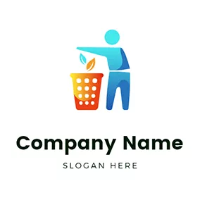 Disposal Logo Thrown Into The Trash logo design