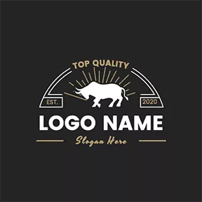 ハチロゴ Top Quality Beef logo design