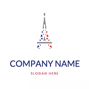 Logotipo Europeo Tower Shape Simple Paris Logo logo design