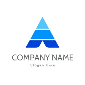 Pyramid Logo Tower Triangle and Letter A logo design
