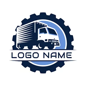 Logistics Logo Trailer and Gear logo design