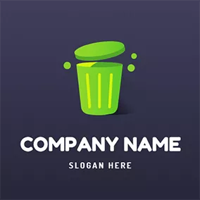 環境ロゴ Trash Can logo design