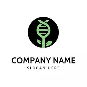 Grow Logo Tree Shape and Dna Structure logo design