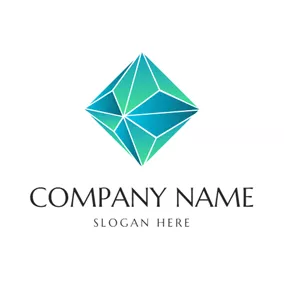 水晶 Logo Triangle and 3D Crystal logo design
