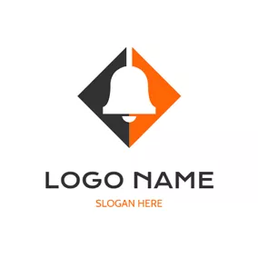 鈴鐺Logo Triangle and Bell Icon logo design