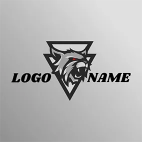Gray Logo Triangle and Roaring Bobcat logo design