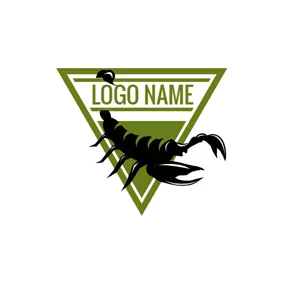 Gefahr Logo Triangle and Scorpion Icon logo design