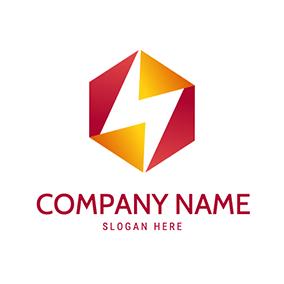 Flash Logo Triangle Combination Gradient Flash logo design