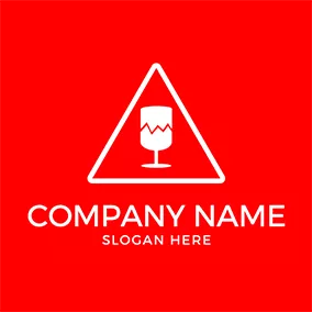 Shape Logo Triangle Cup Simple Fragile logo design