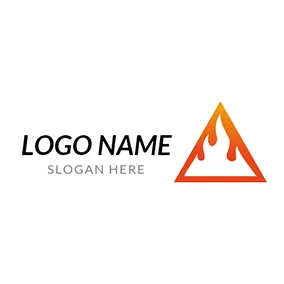 火のロゴ Triangle Fire Logo logo design