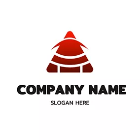 山のロゴ Triangle Mountain Gate Dojo logo design