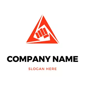 Logotipo De Competición Triangle Punch Logo logo design