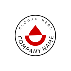 血のロゴ Triangle Semicircle Sign Blood logo design
