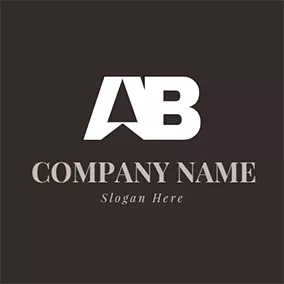 A Logo Triangle Simple Letter A B logo design