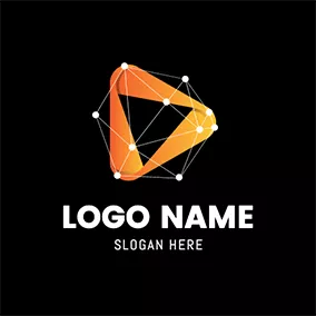 Joint Logo Triangle Structure Modern Futuristic logo design