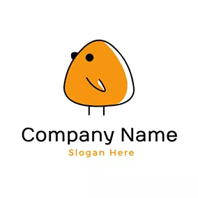 Chick Logo Triangular Cute Drawing Chick logo design