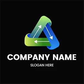 Future Logo Triangular Cyclic Arrow Future logo design