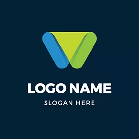 Business Logo Triangular Folding Simple Futuristic logo design