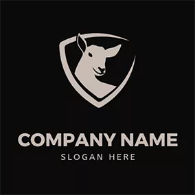 Silver Logo Triangular Frame Lamb Head logo design