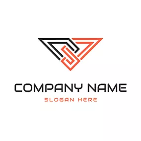 Agency Logo Triangular Shape Abstract Letter V S logo design