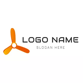 空気のロゴ Tridimensional and Simple Propeller logo design