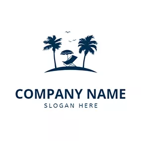 熱帶 Logo Tropical Coconut Tree logo design