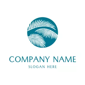 Nature Logo Tropical Summer and Coconut Tree Leaf logo design