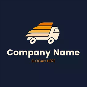 Logótipo De Transportador Truck Outline and Cargo logo design