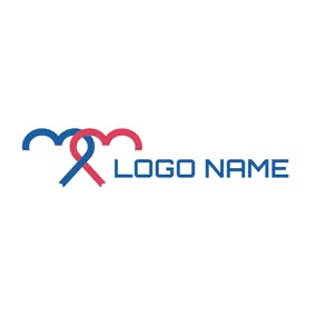 Double Logo Twine Heart and Charity logo design