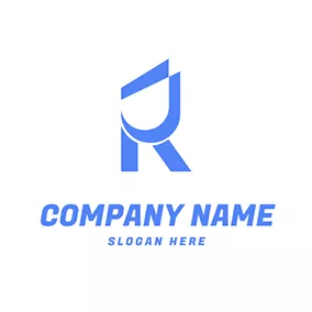 R Logo Unique Abstract Letter D R logo design