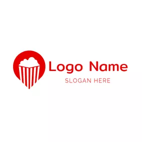 Movie Logo Unique Balloon and Popcorn logo design