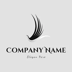 Fly Logo Unique Bird and Eyelash logo design