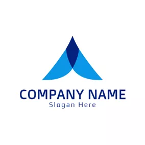 代理店ロゴ Unique Blue Arrow logo design