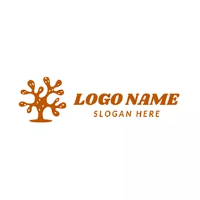 Hit Logo Unique Brown and White Coral logo design
