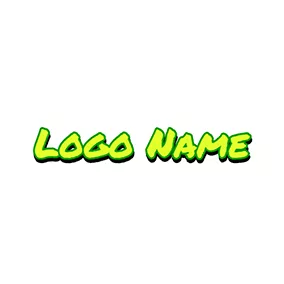 Name Logo Unique Cartoon Unique Font Style logo design