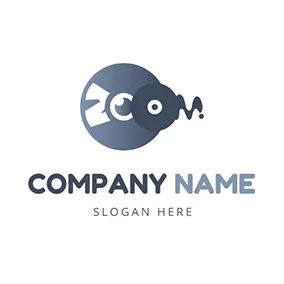 縮放logo Unique CD and Zoom logo design