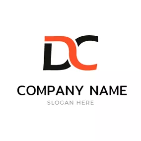 Crossed Logo Unique Decoration Letter D and C logo design