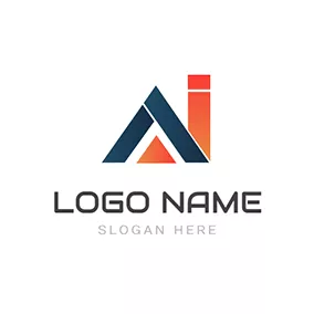 I Logo Unique Figure and Letter A and I logo design