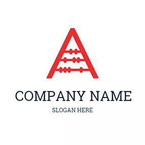データロゴ Unique Letter A and Abacus logo design