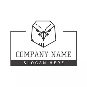 Origami Logo Unique Paper Eagle logo design